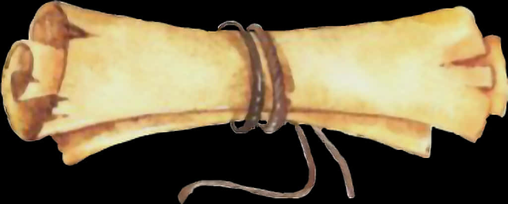 Ancient Scrollwith Leather Straps PNG