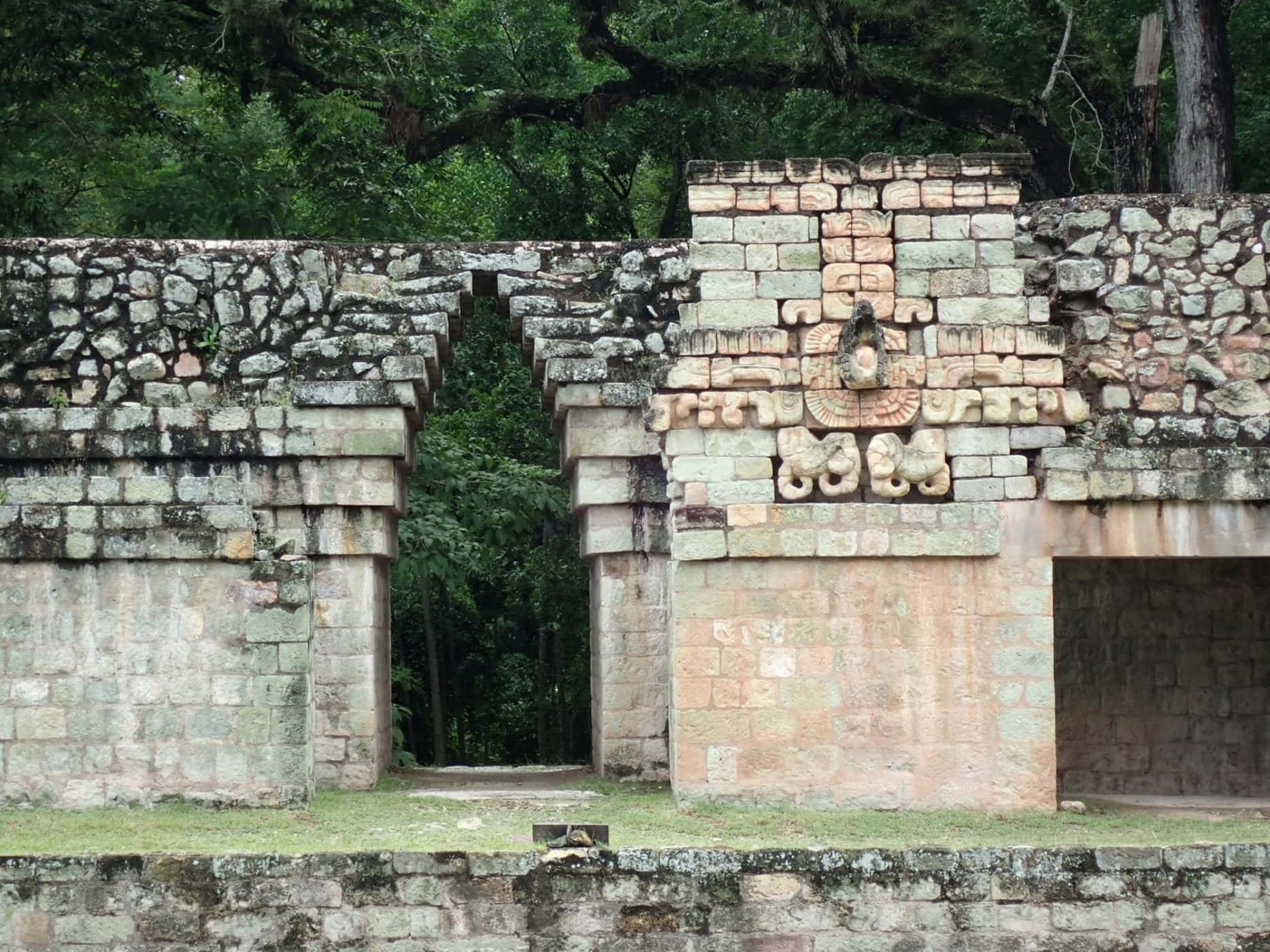 Ancient Splendor Of The Mayan Ruins In Copan Wallpaper