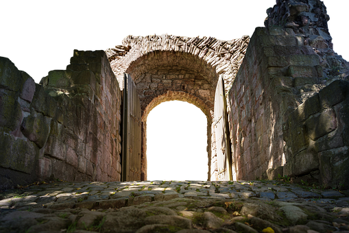 Ancient Stone Archwayat Night PNG