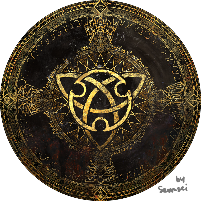 Ancient Symbol Shield Design PNG