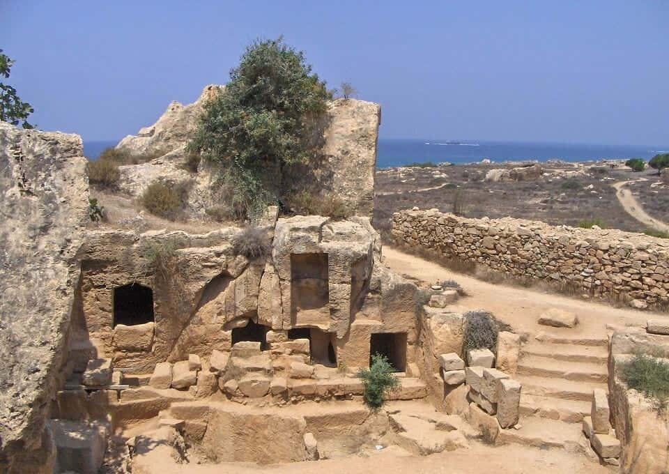 Oude Graven Van De Koningen Cyprus Achtergrond