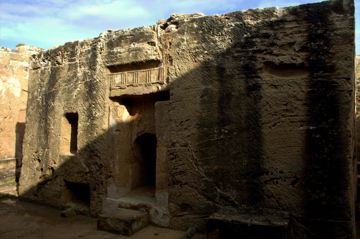 Ancient Tombs Shadowed Entrance Wallpaper
