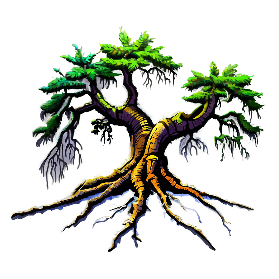 Ancient Tree Roots Art Png 06262024 PNG