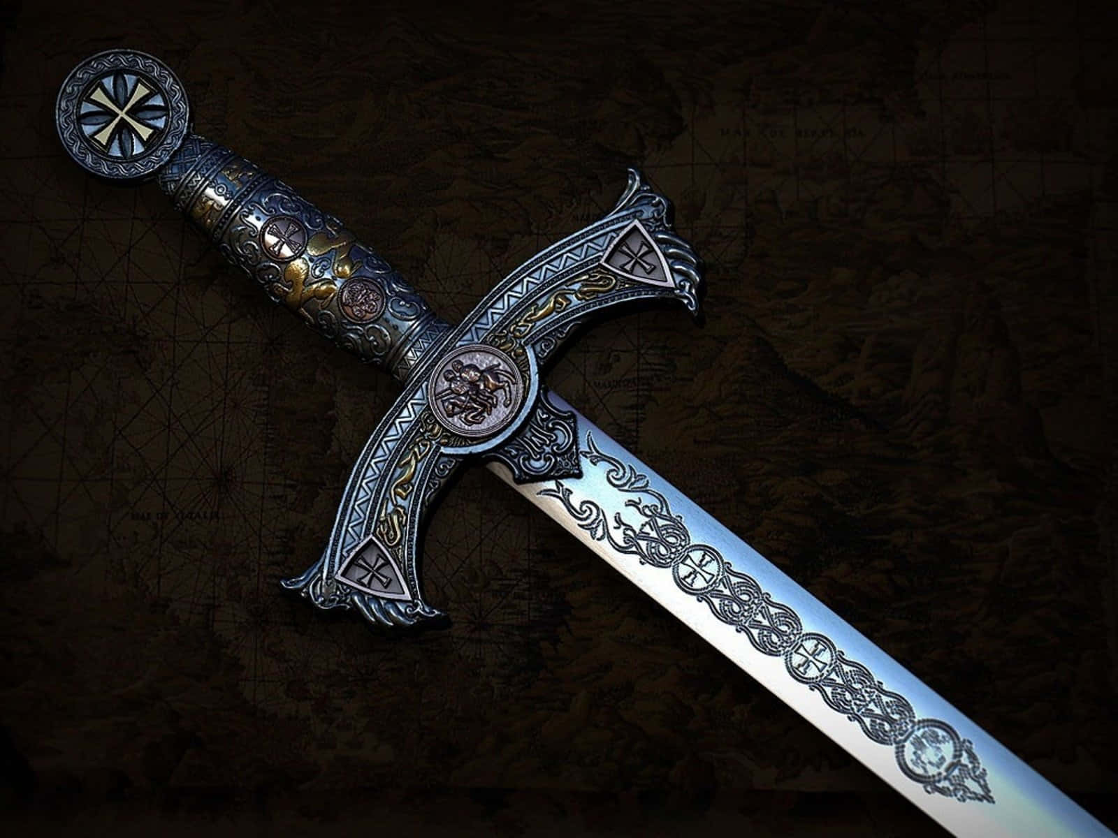 Medieval Weapons – Swords and Archers Wallpaper