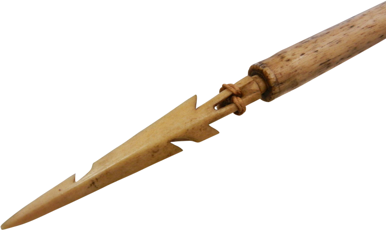 Ancient Wooden Spear Isolated PNG