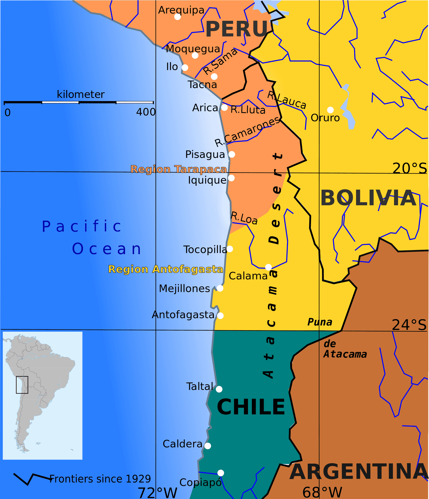 Andean Border Conflict Map PNG