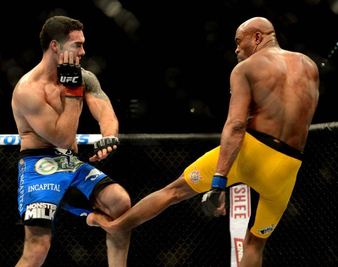 Anderson Silva Kick Opponent Knee Wallpaper