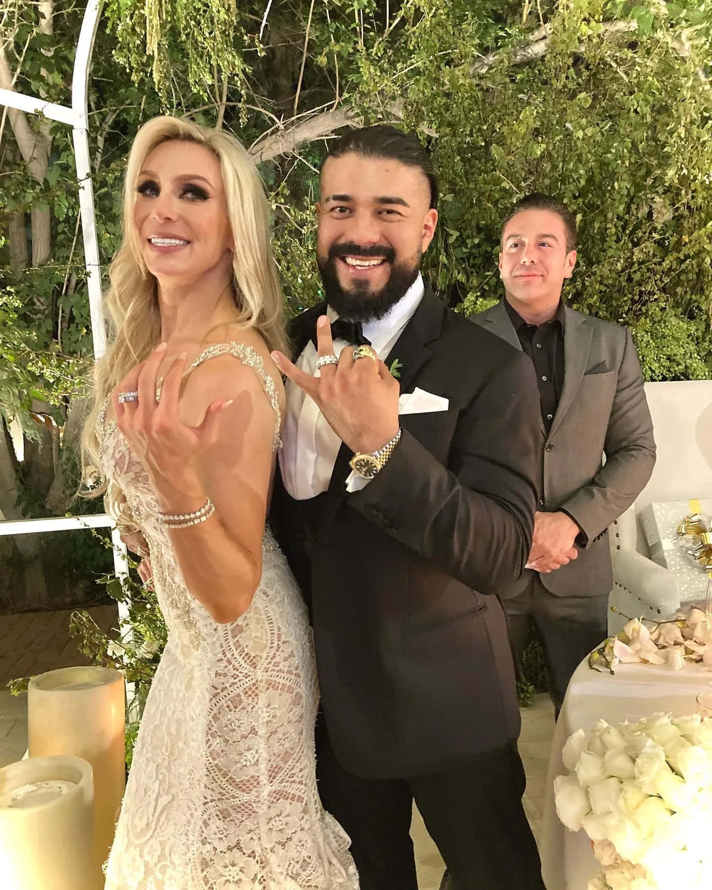 Andrade El Idolo And Charlotte Flair Wedding Photo Wallpaper