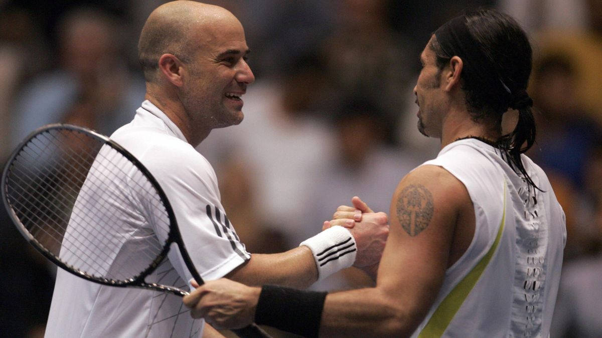Andre Agassi And Marcelo Rios Wallpaper