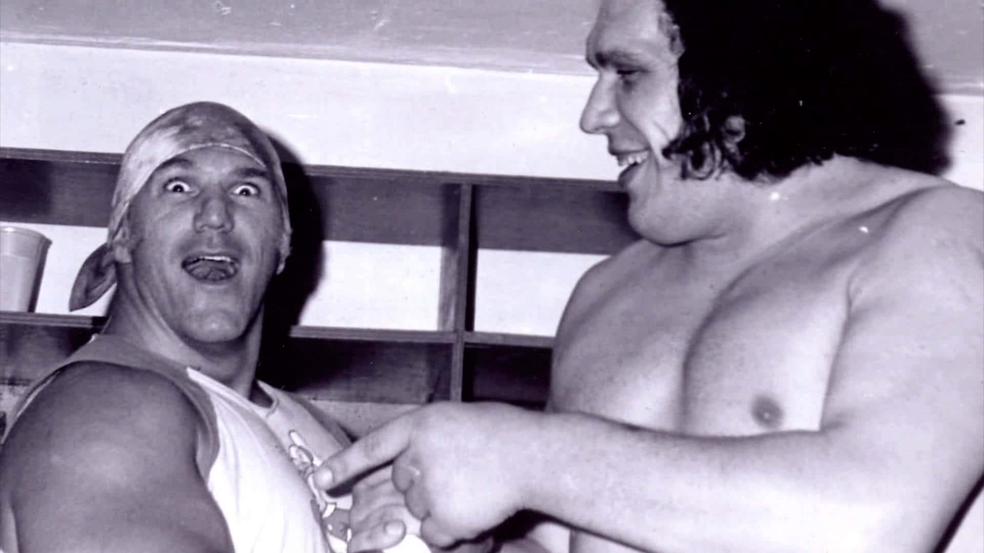 Andre The Giant Photograph With Hogan Wallpaper