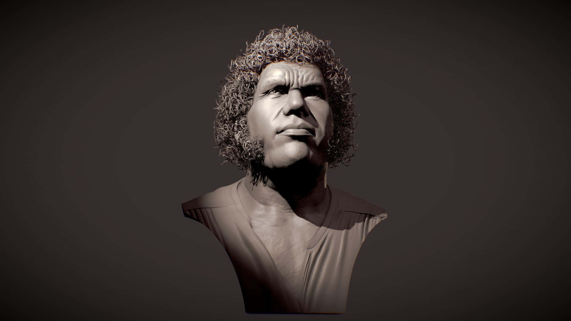 Andre The Giant Sculpted Bust Wallpaper
