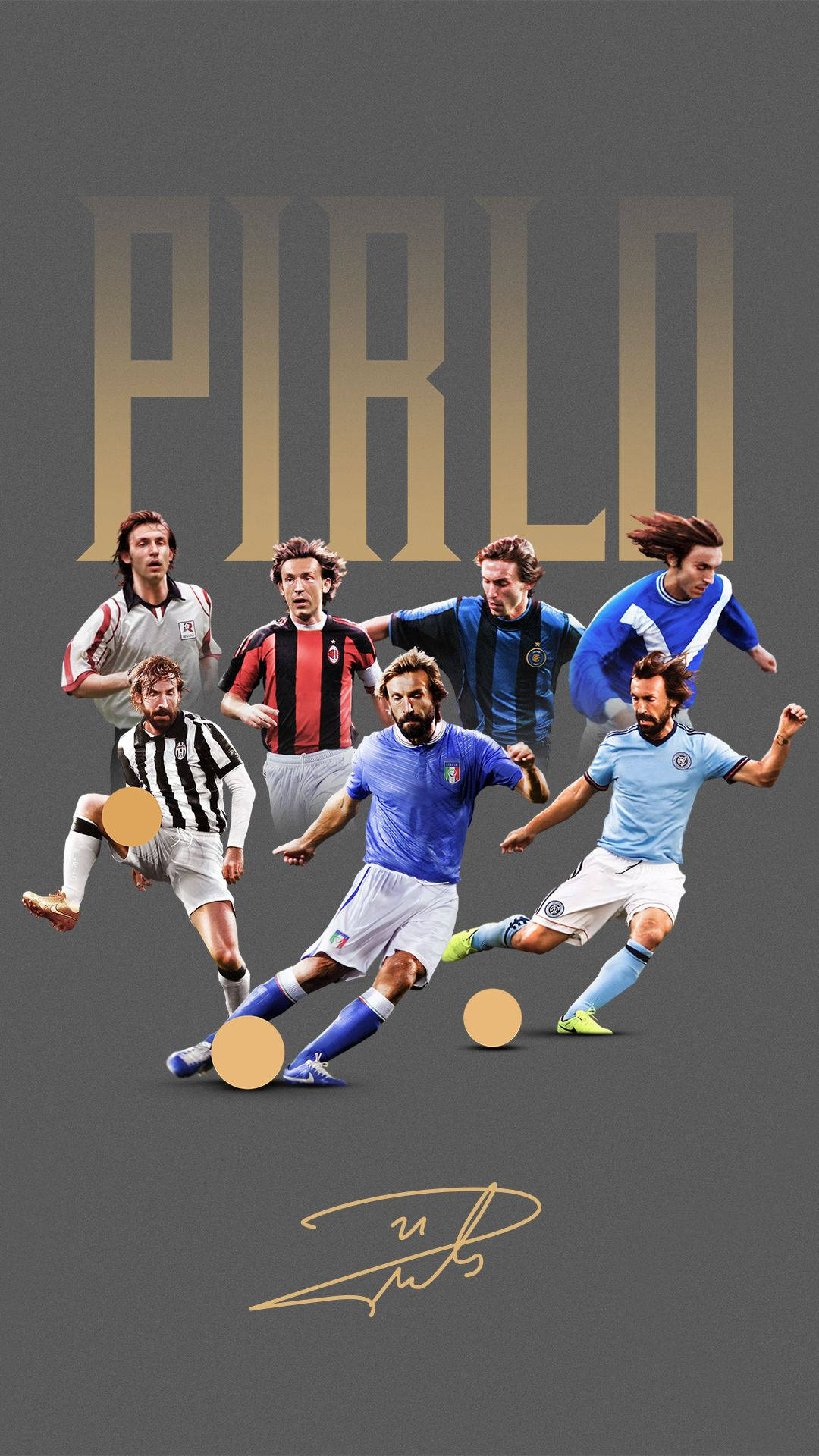 Andrea Pirlo Legendariske Midfielder Wallpaper Wallpaper