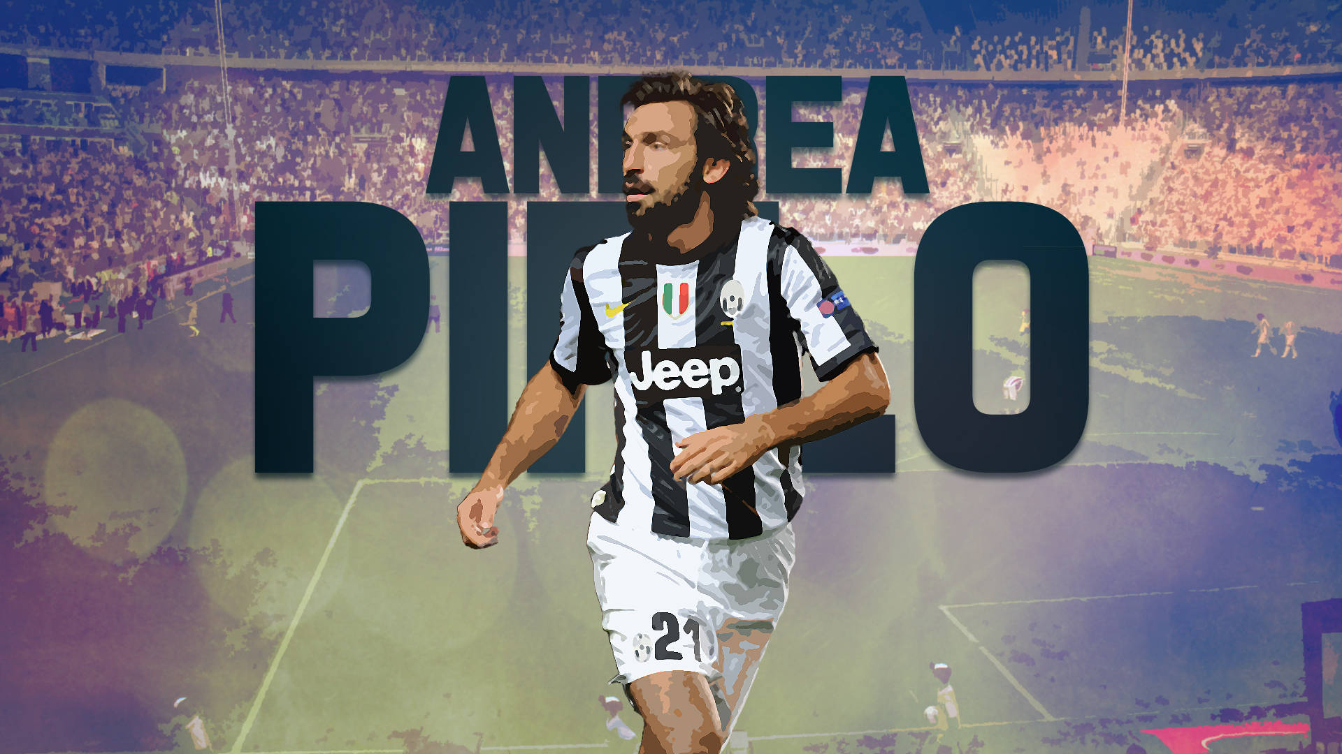 Caption: Legendary Soccer Maestro Andrea Pirlo Under Spotlight Wallpaper