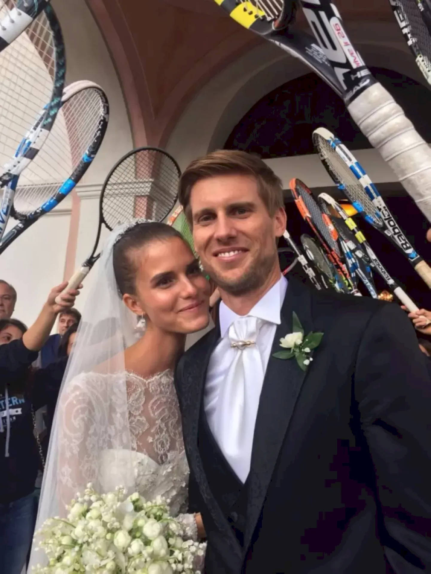 Andreas Seppi And Wife Wedding Photo Wallpaper