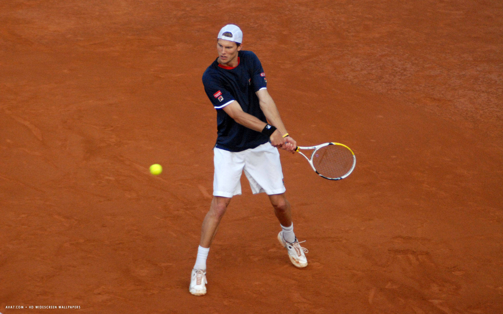 Andreas Seppi Standing On Clay Court Wallpaper