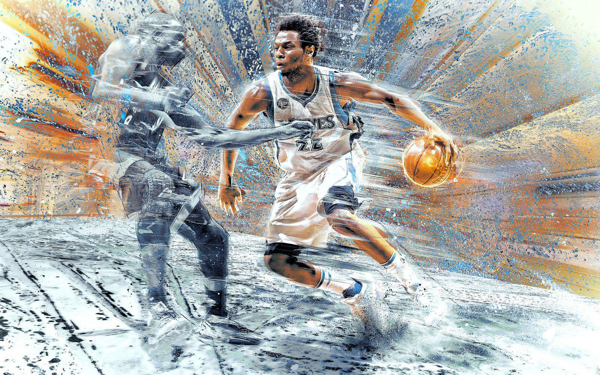 Andrew Wiggins Digital Painting Background
