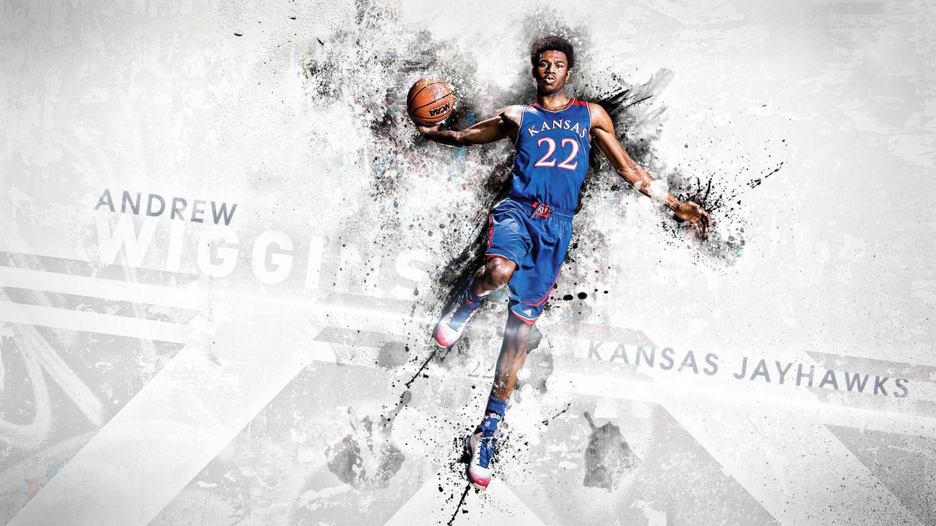 Andrew Wiggins Painted Art Background