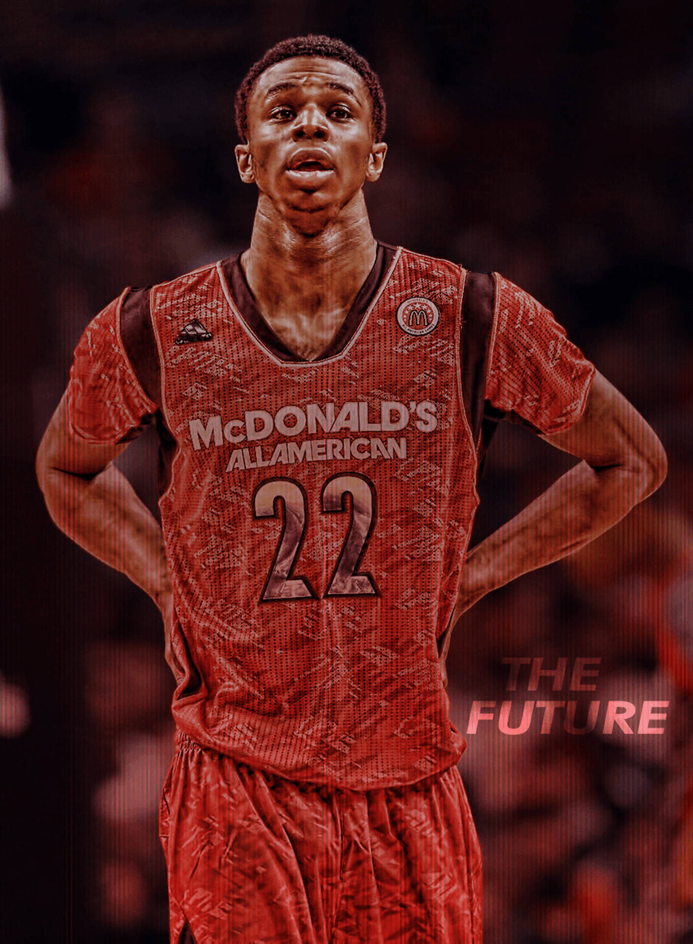Andrew Wiggins Red Aesthetic Background
