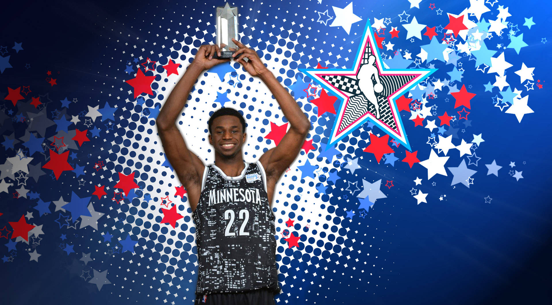 Andrew Wiggins Starry Poster Background