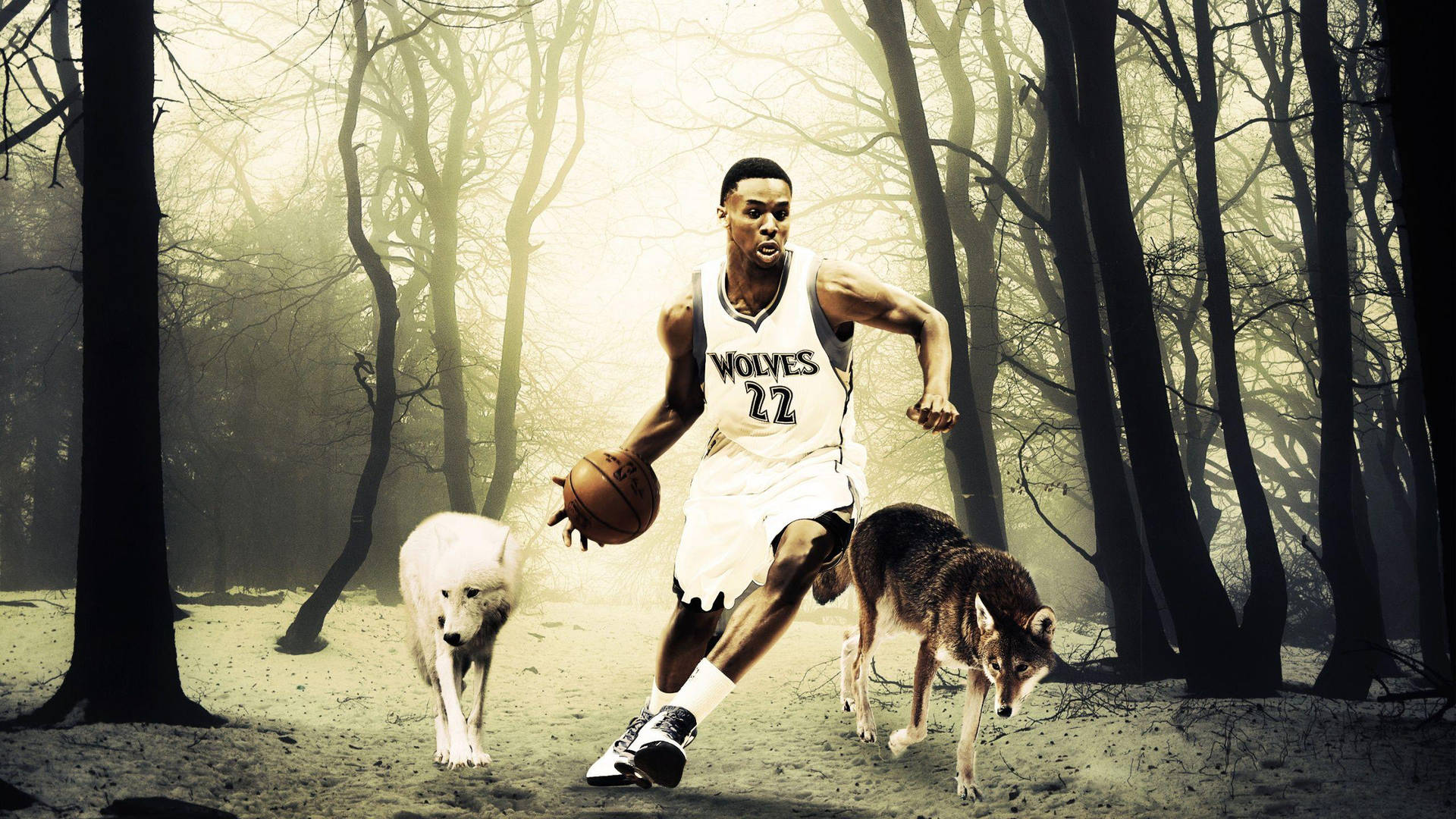 Andrew Wiggins Wolves Poster Background