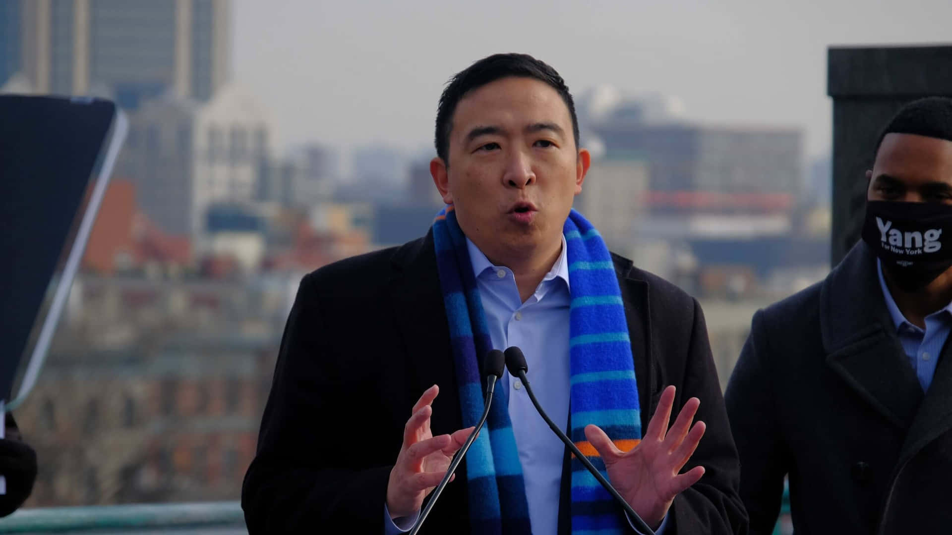 Andrew Yang On Stage Wallpaper