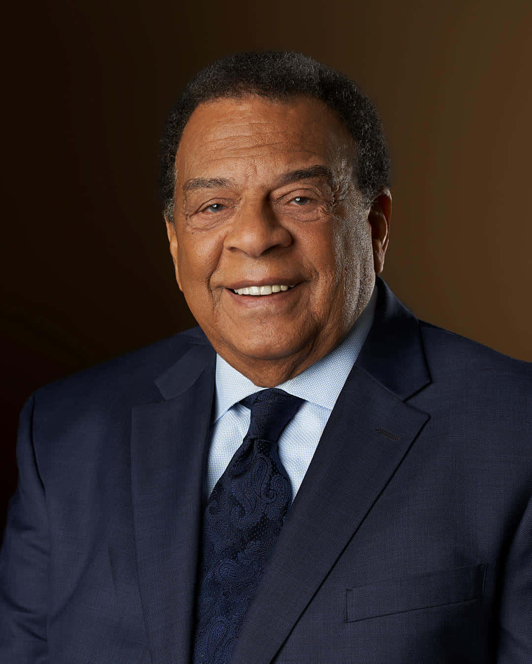 Andrew Young Portrait With Brown Background Wallpaper