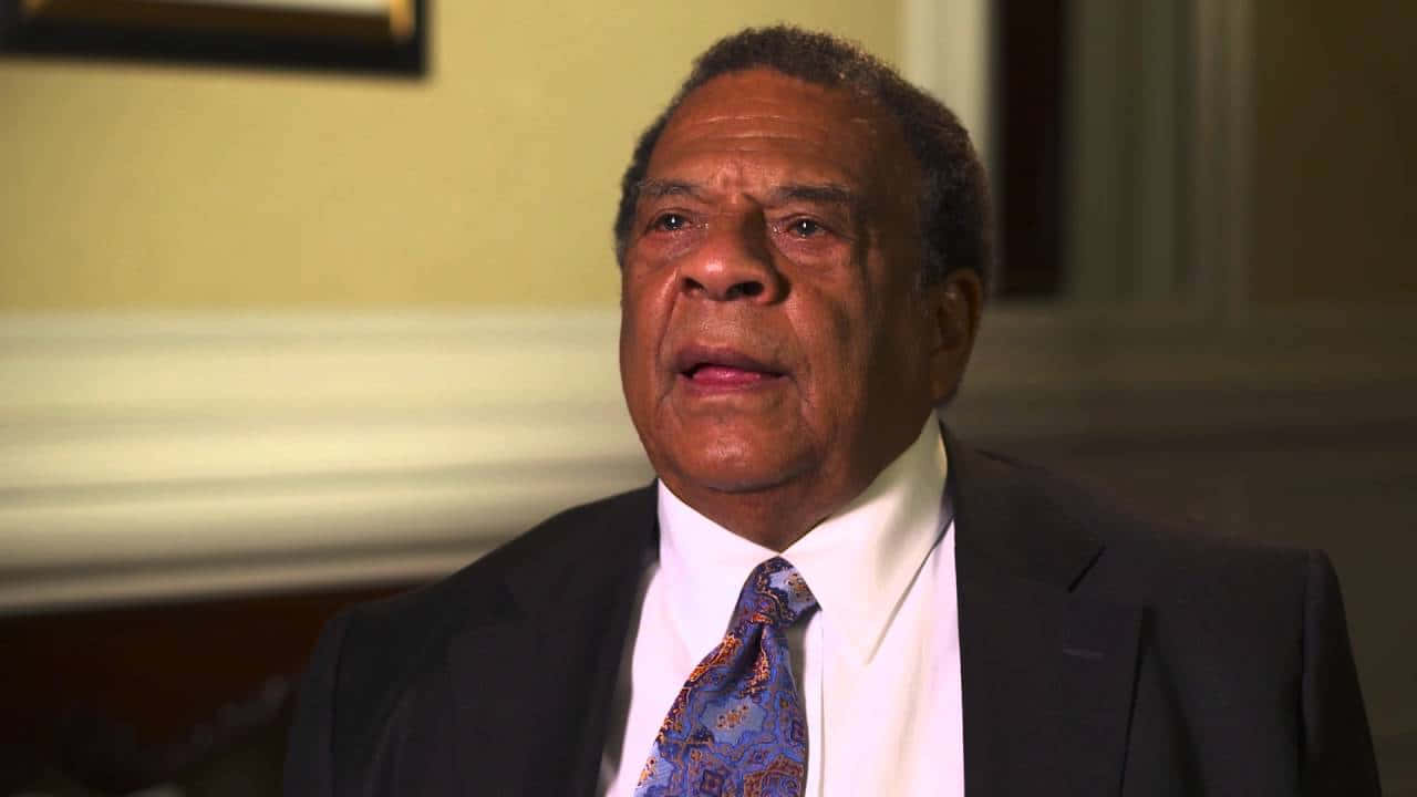 Andrew Young Sitting During Interview Wallpaper