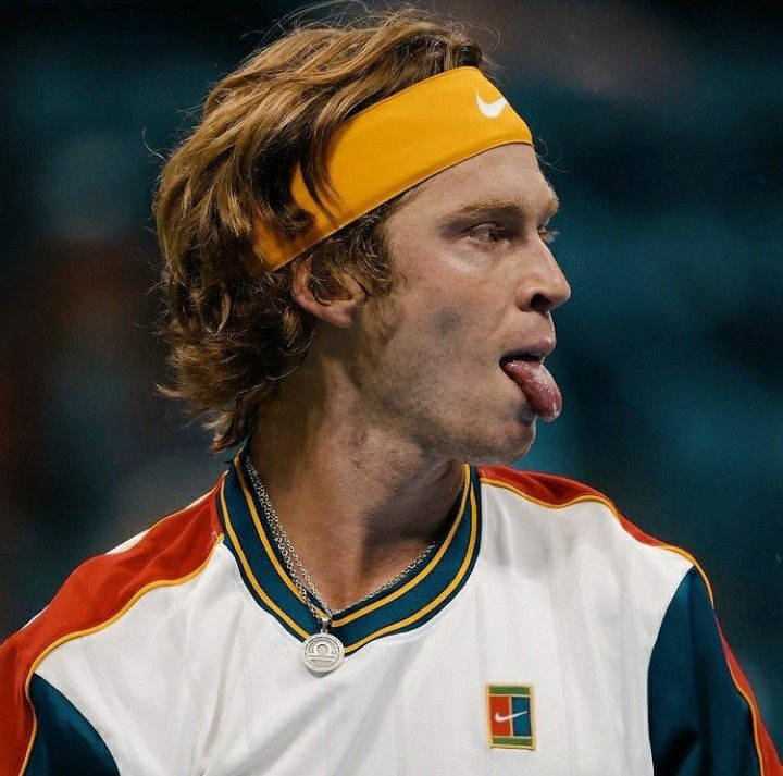 Andrey Rublev With His Tongue Out Wallpaper