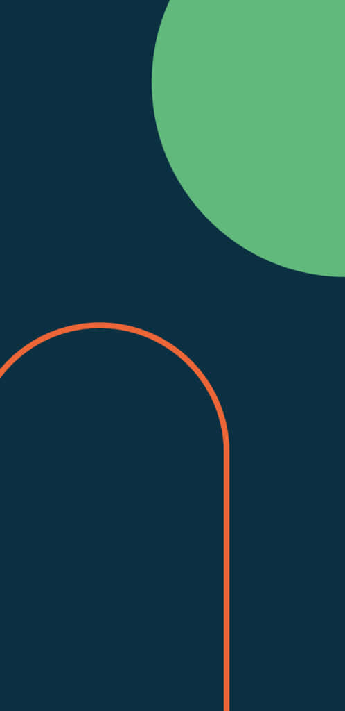 A Blue And Green Circle With A Green And Orange Circle Wallpaper