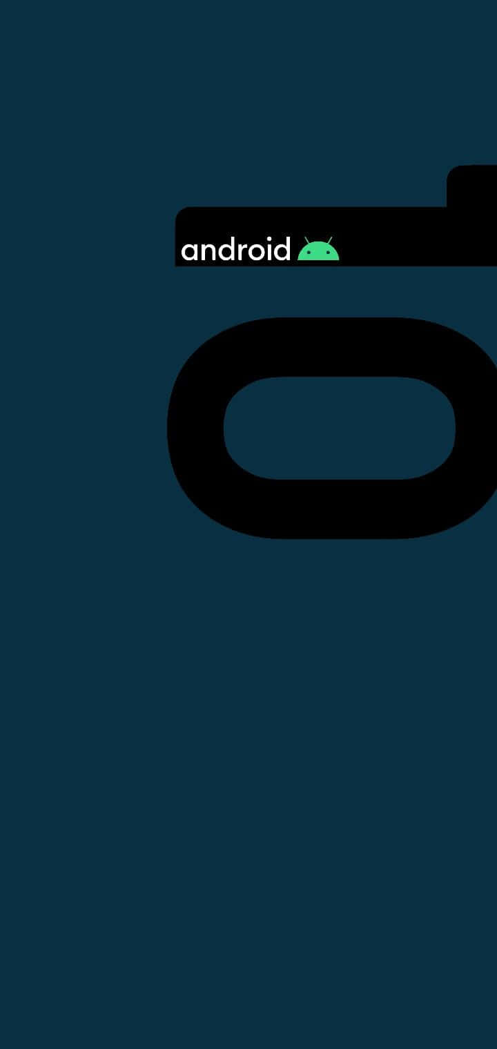 Un'immaginein Bianco E Nero Di Un Logo Android Sfondo