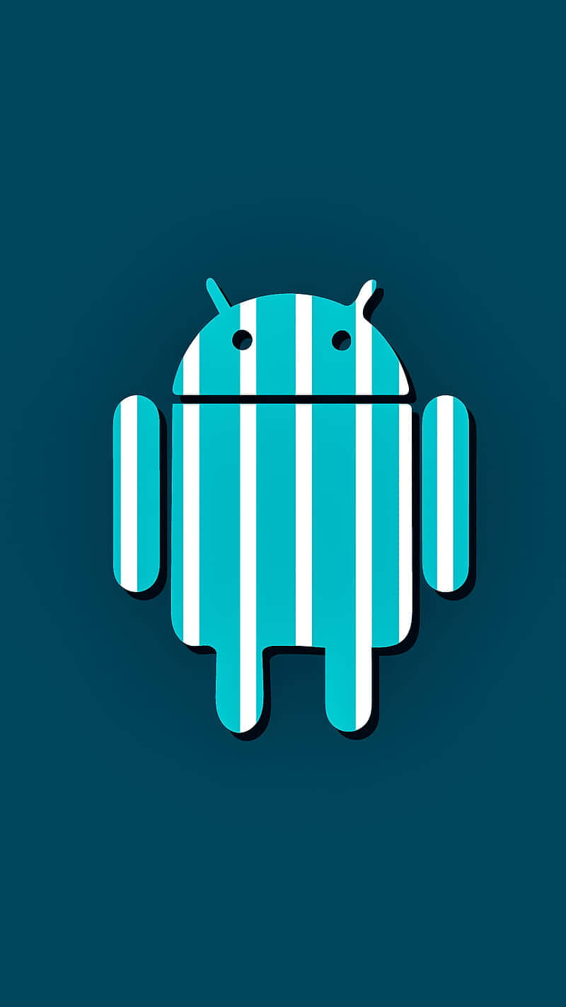 A Blue And White Android Logo On A Blue Background Wallpaper