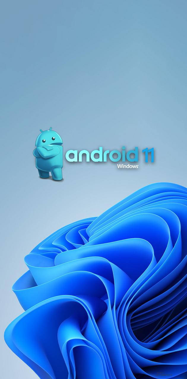 Android 11 Lyseblå Baggrund Wallpaper