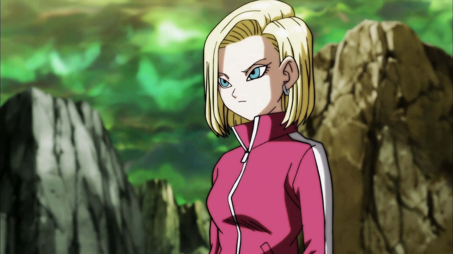 Ekspresi Stoik Android 18 Wallpaper