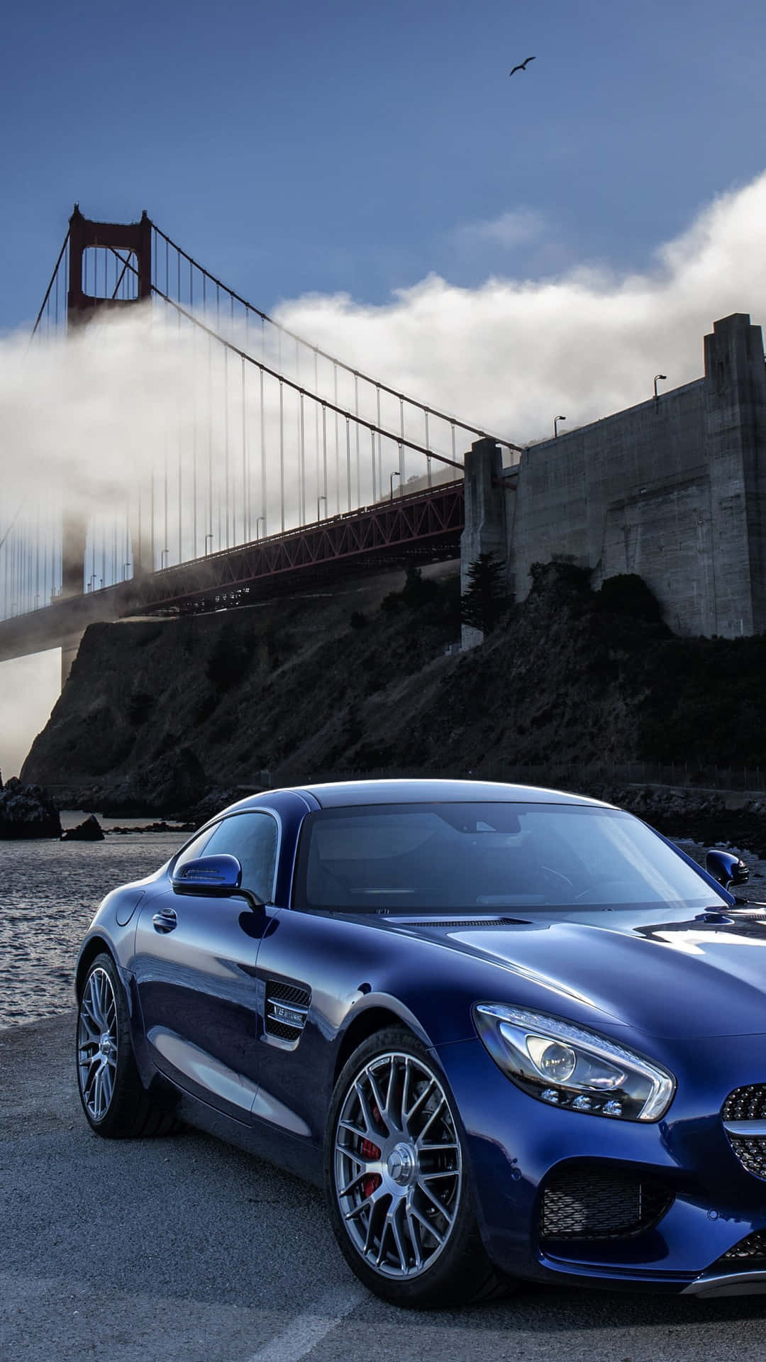 Android Blue Amg Gt-r Bridge Background
