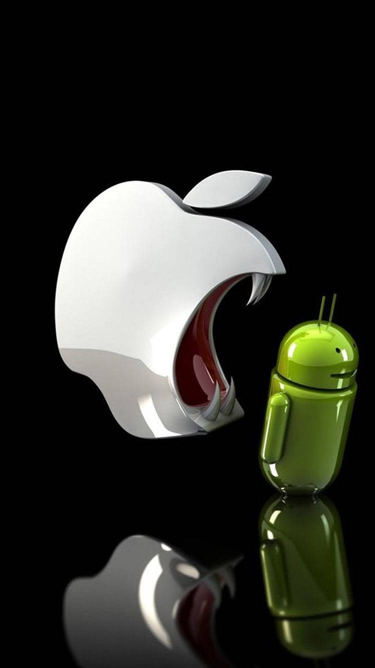 Android And Apple Logo Iphone Wallpaper