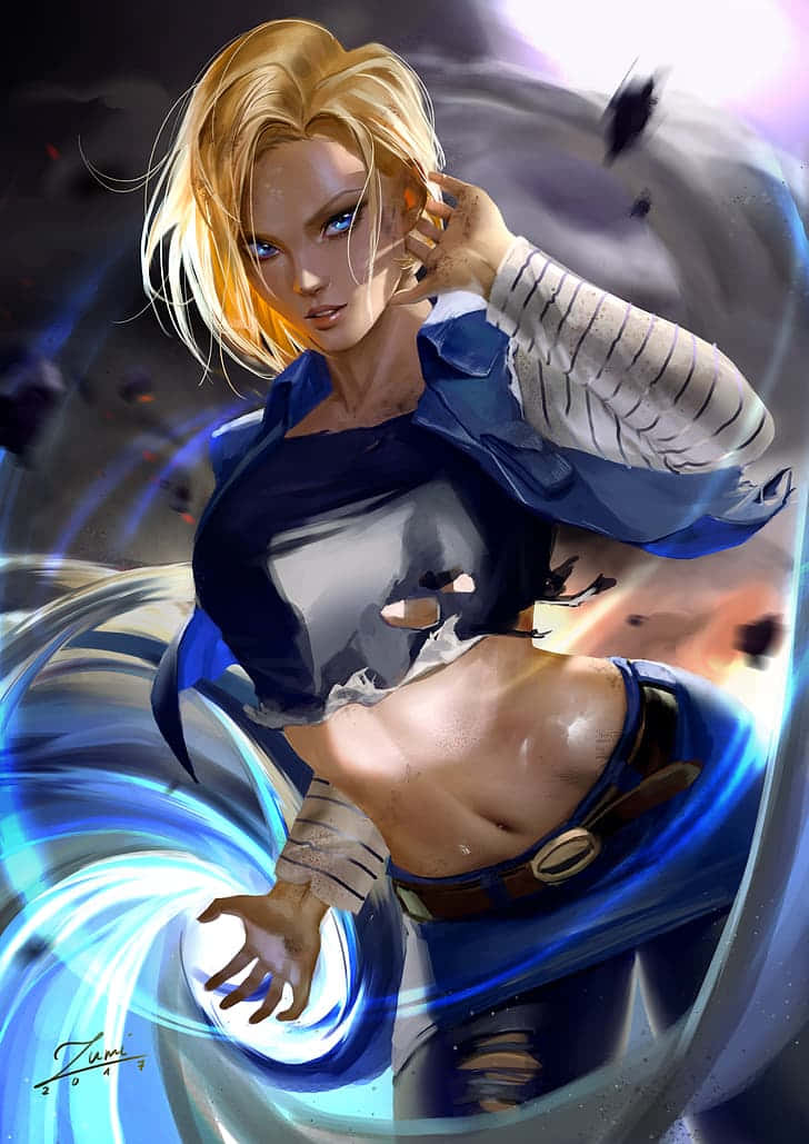 Download Android Anime Dragon Ball Character Android 18 Wallpaper |  