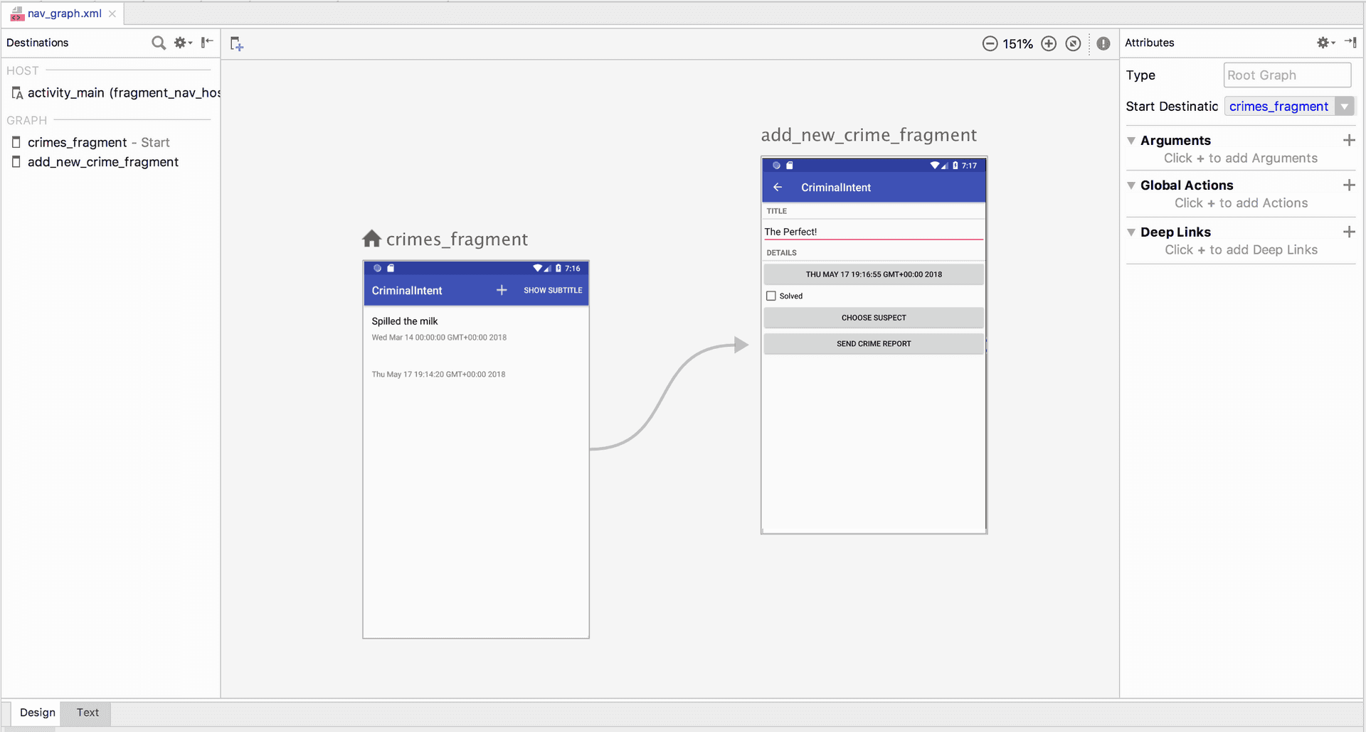 Android App_ Navigation Graph_ Design View PNG