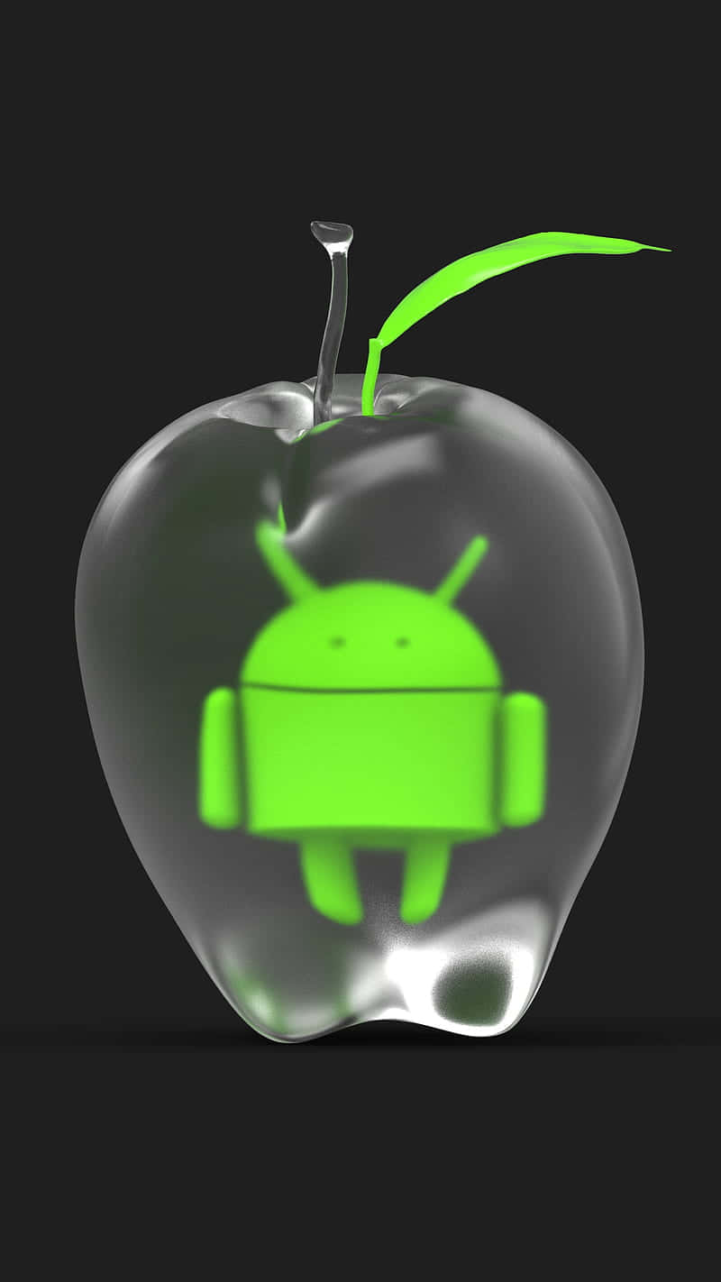 Android Inside A Transparent Apple Picture