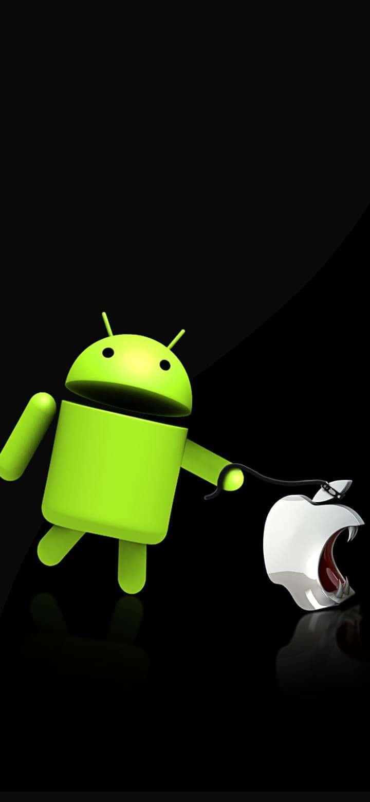 Download Android With An Apple Pet Wallpaper 