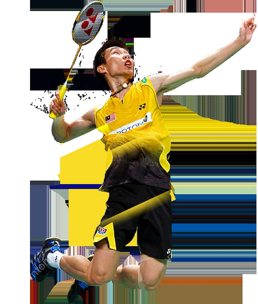 A Man Is Playing Badminton