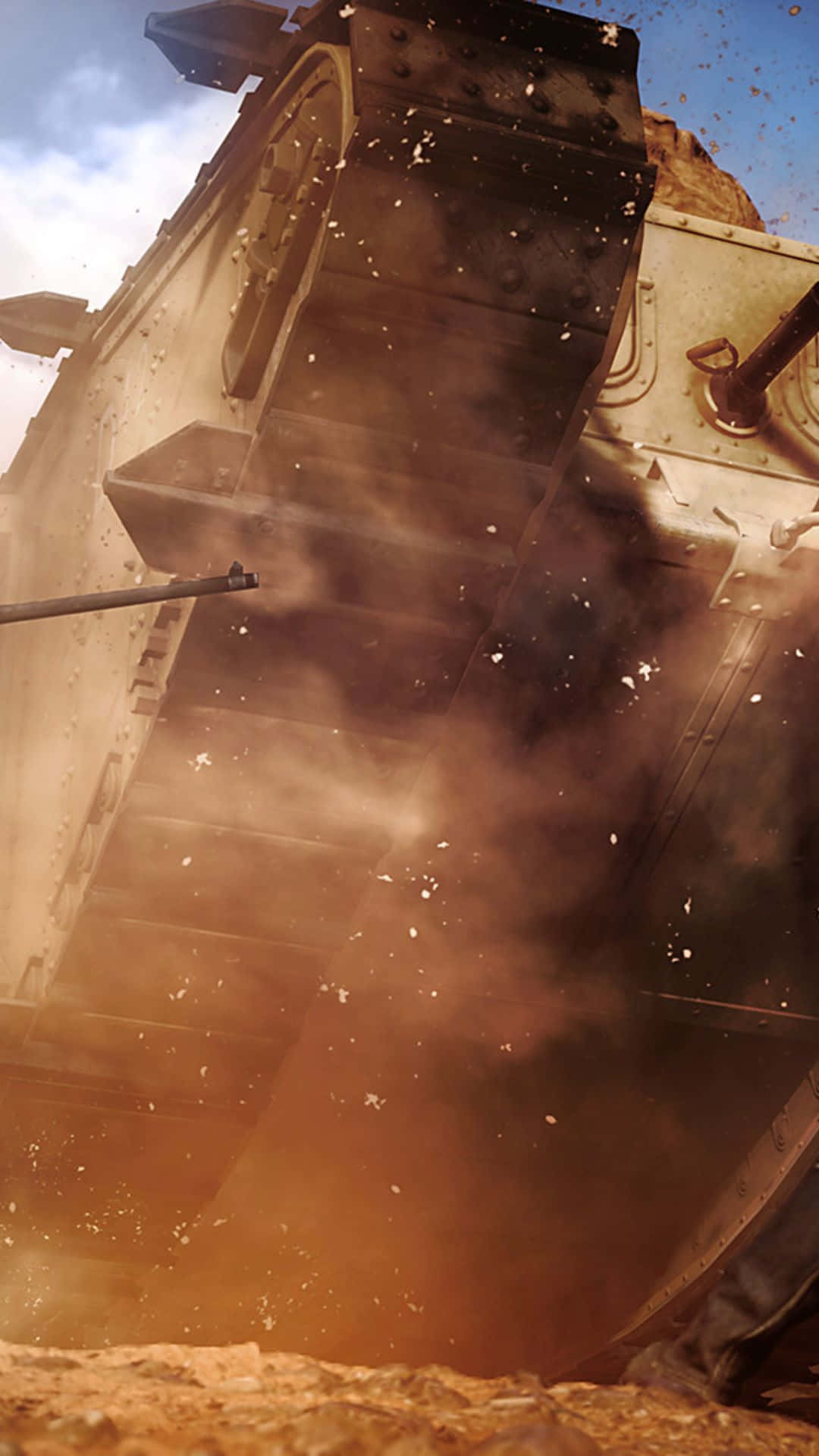 Papelde Parede Para Android Do Battlefield 1 Com Um Tanque Enferrujado.