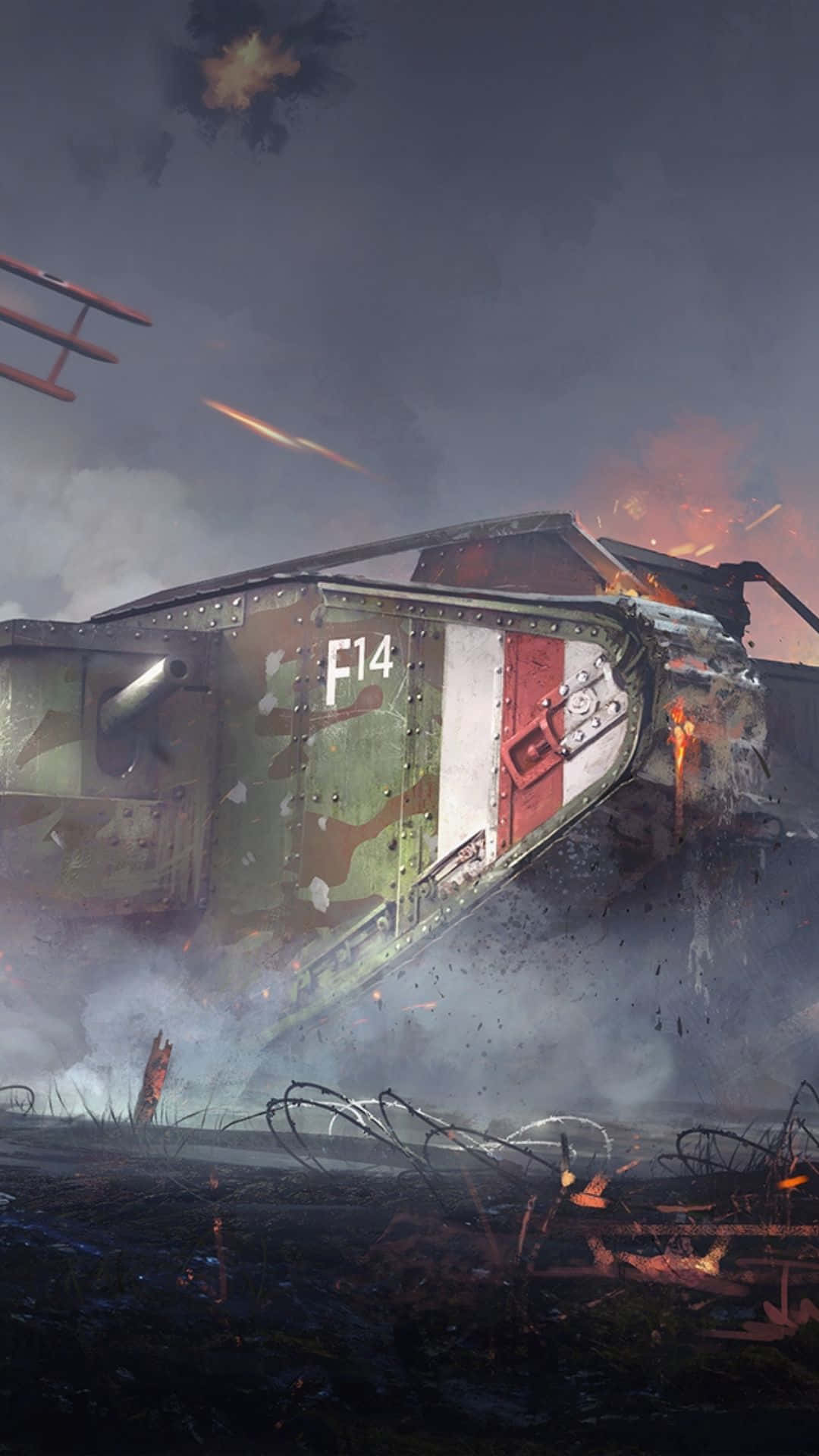 Androidhintergrundbild Battlefield 1 Französischer Panzer