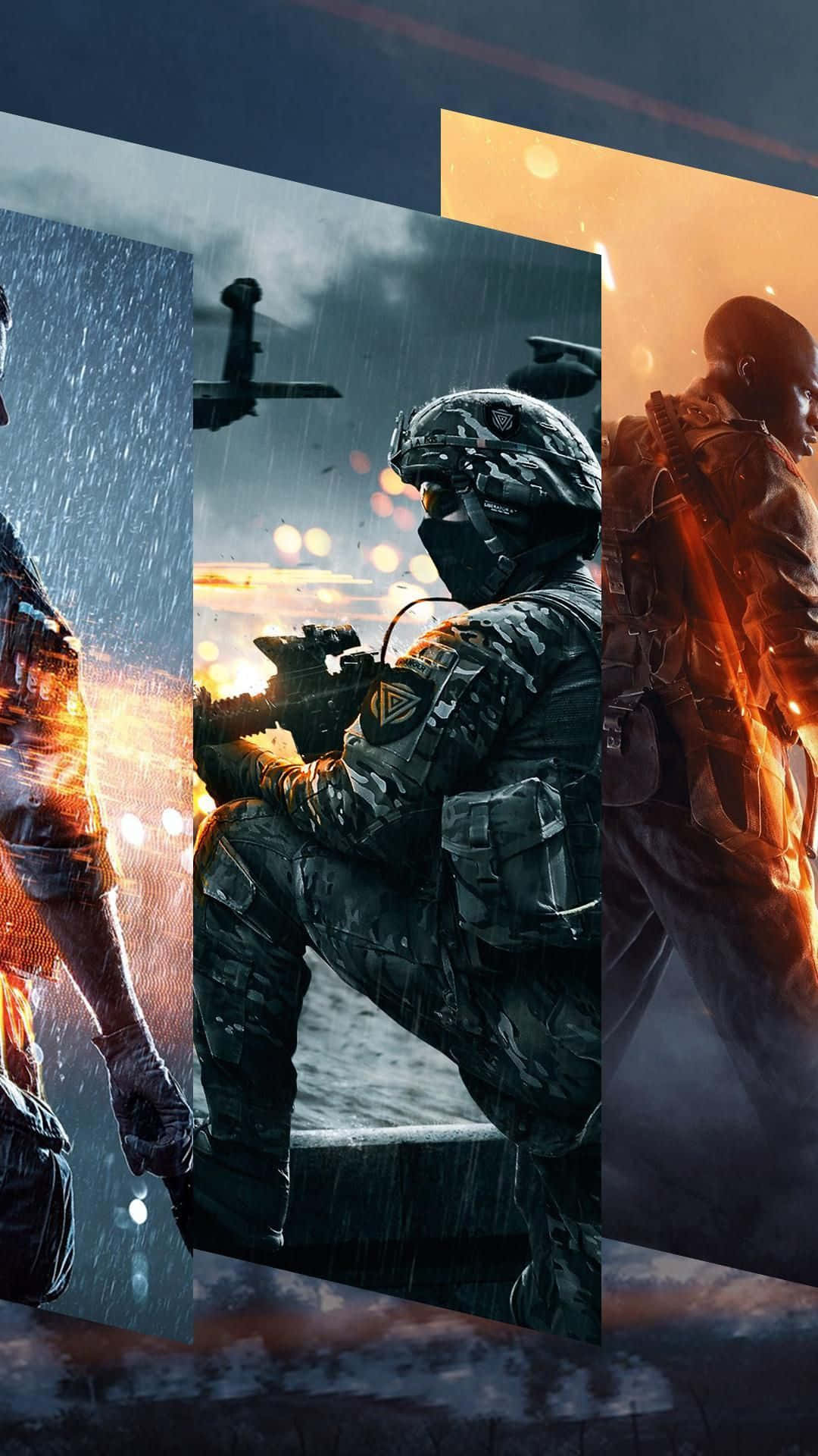 Androidhintergrundbild-kompilationen Von Battlefield 1 Mit Fotos Von Soldaten.