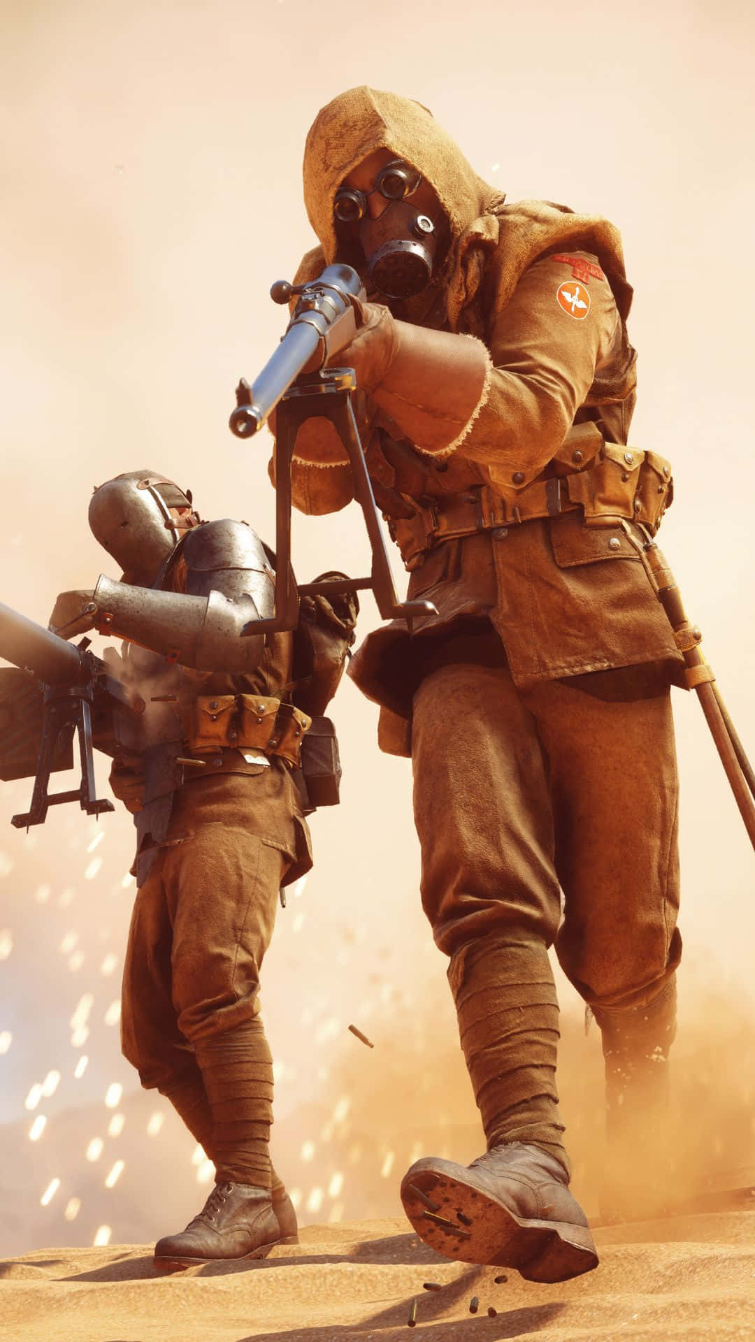 Fondode Pantalla De Android Battlefield 1 Con Dos Soldados Enmascarados.
