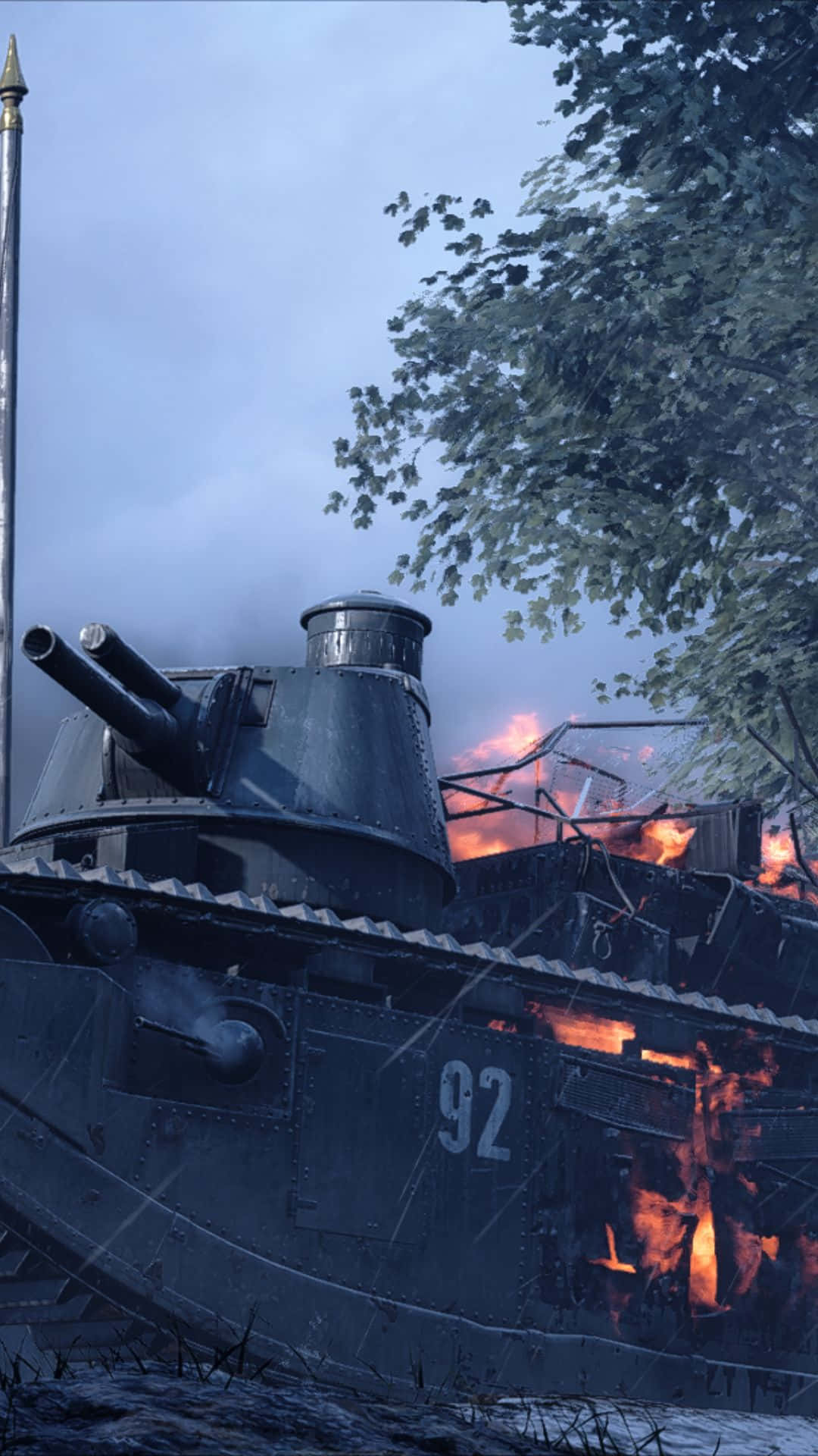 Androidbakgrund Battlefield 1 Fransk Tank.