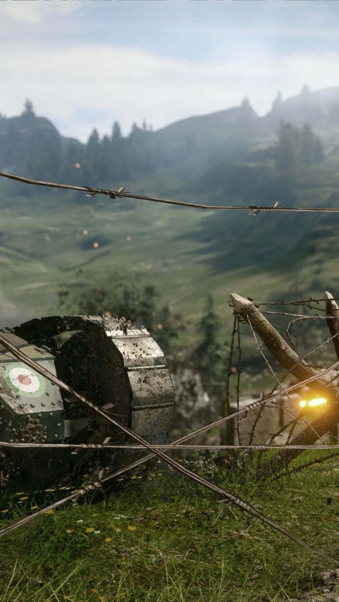 Android Battlefield 1 Background Barbed Wire And A Tank