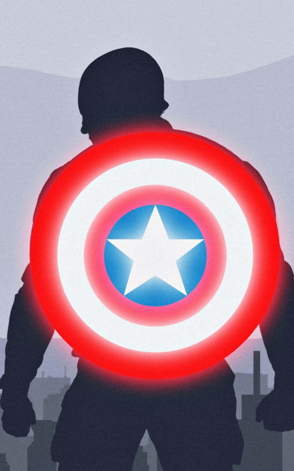 Androidtelefon Med Den Ikoniska Captain America.