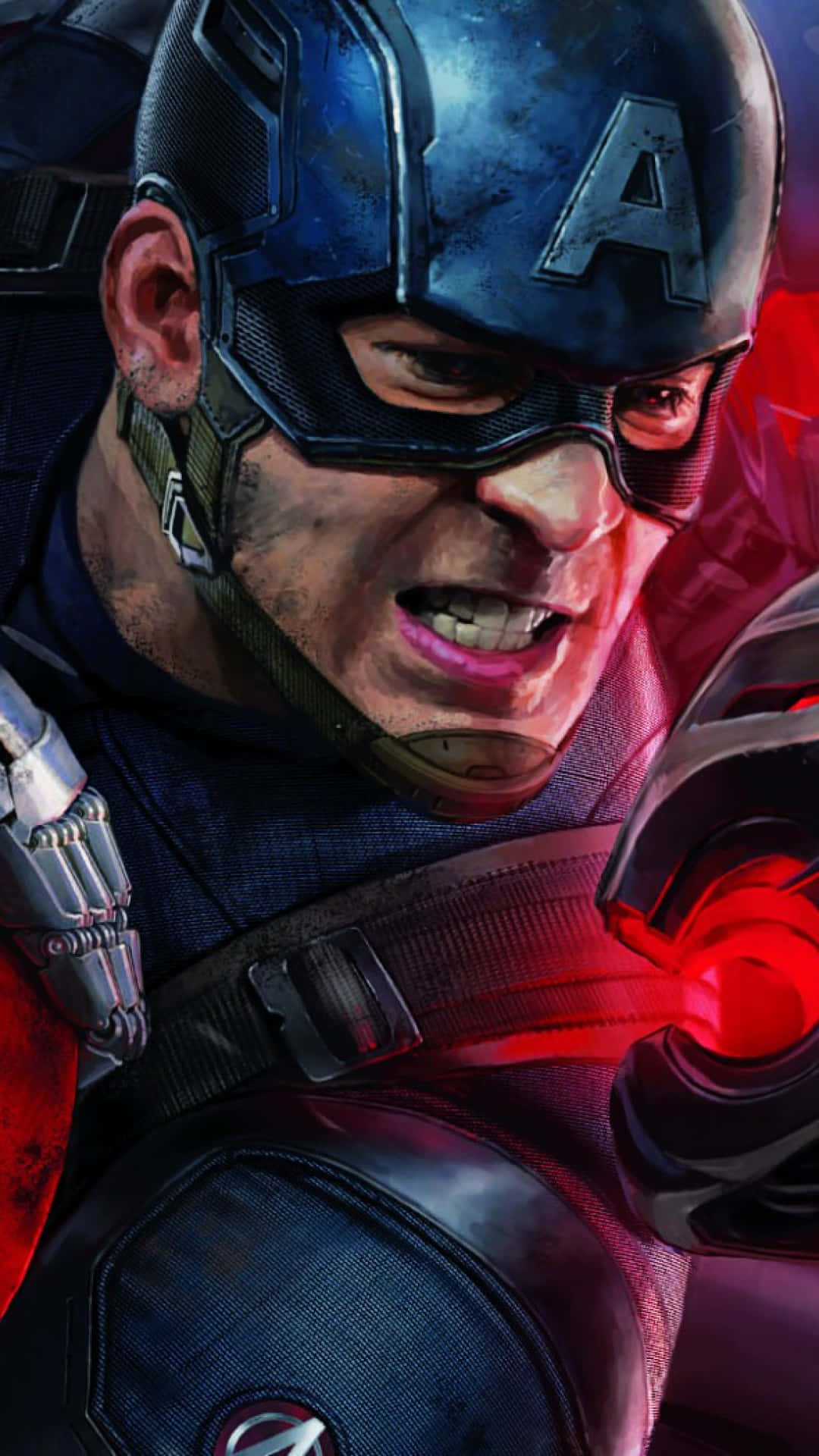 View an Android wallpaper of Captain America