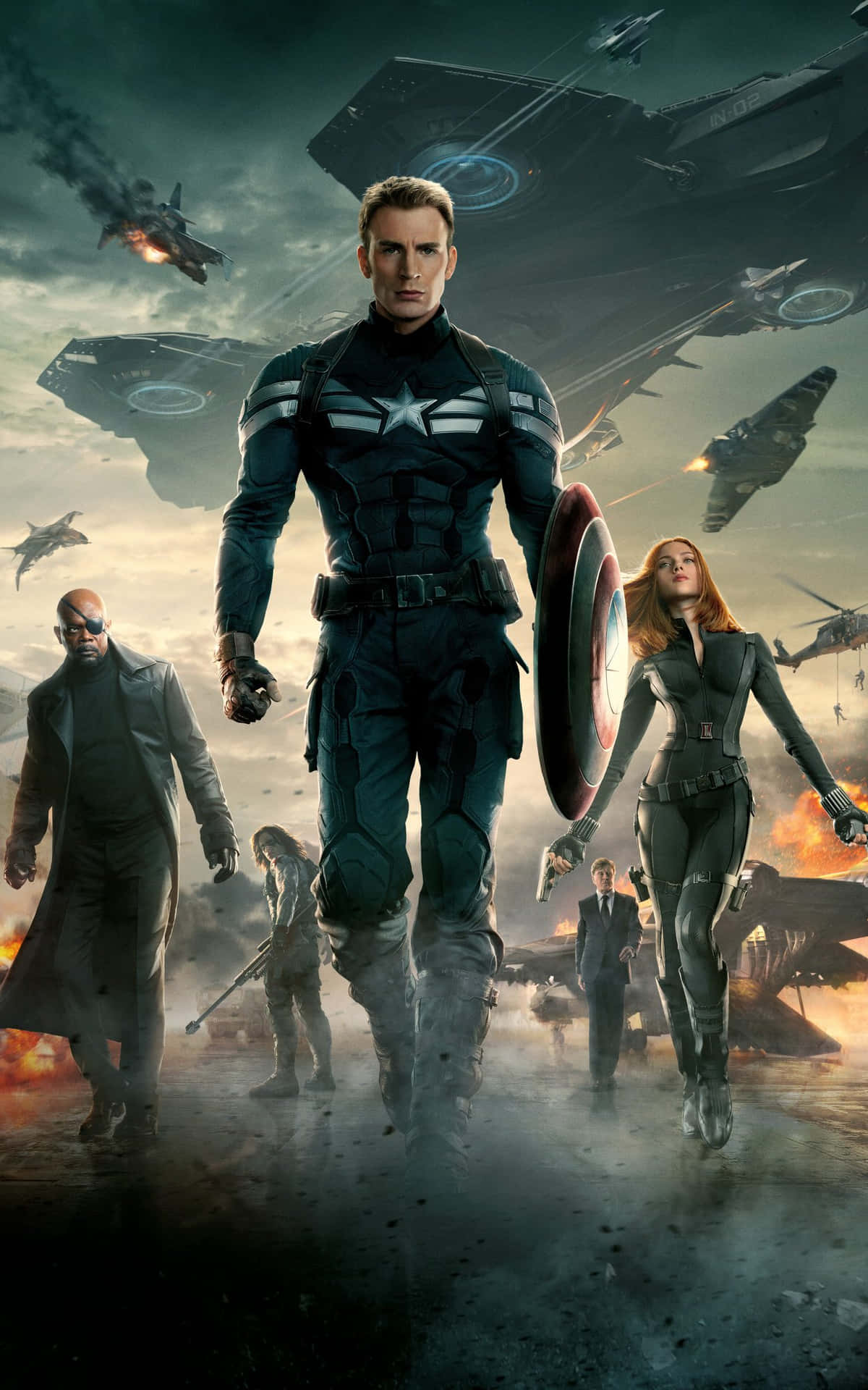 Marvelsandroid Captain America I En Klassisk Actionposition