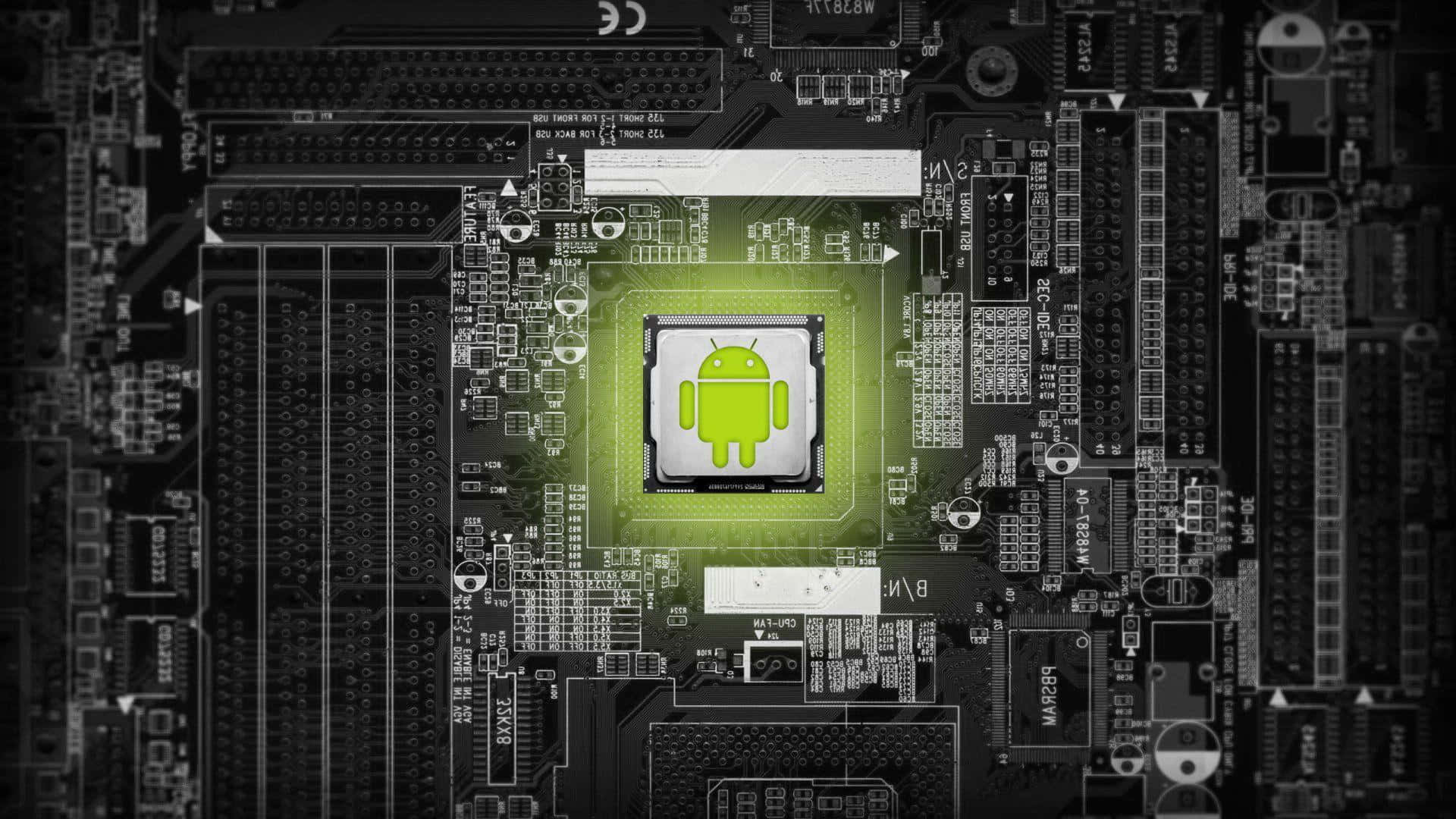 Android Circuit Board Background Wallpaper
